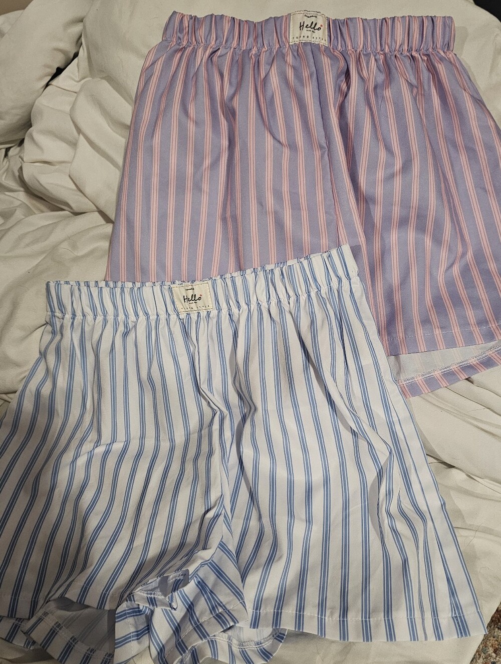 Hello Blue Nest Young Style Bundle Of 2 Stripped Shorts Set Size Medium